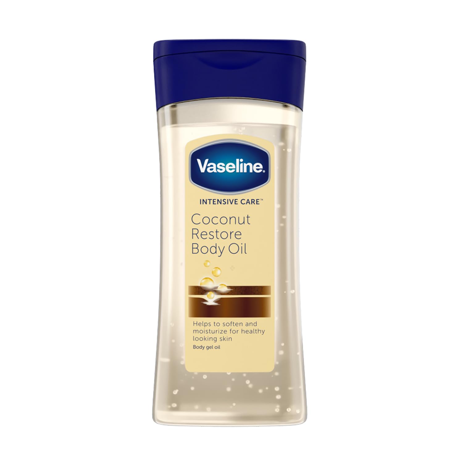 Vaseline Body Oil Coconut Restore Gel (200ml), Deep Hydration with Natural Shine and the Restorative Power of Coconut
