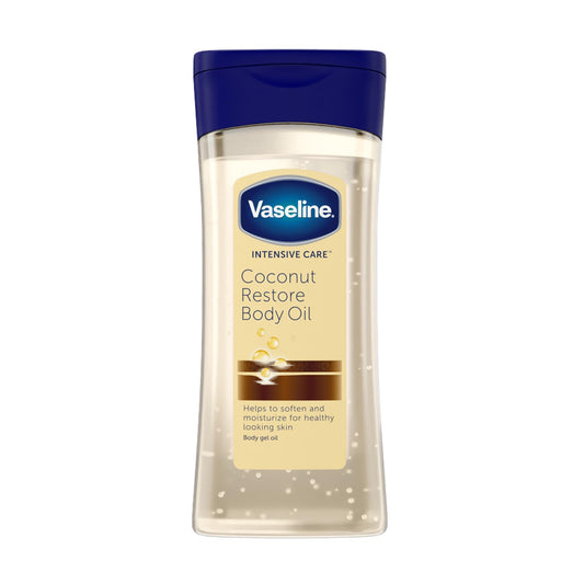 Vaseline Body Oil Coconut Restore Gel (200ml), Deep Hydration with Natural Shine and the Restorative Power of Coconut