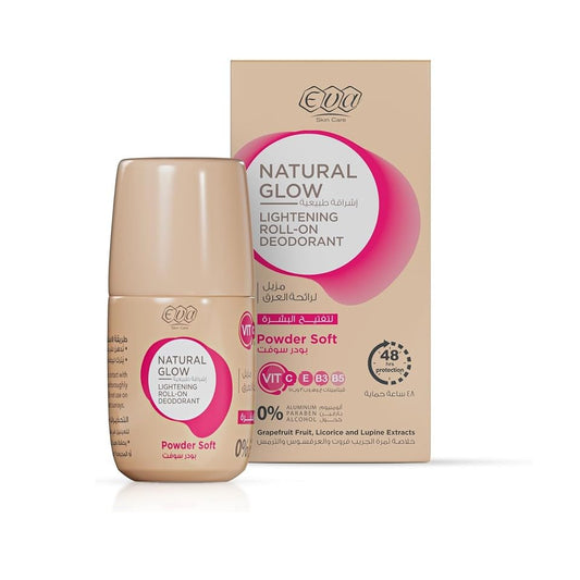 Eva Skin Care Natural Glow Lightening Roll-On Deodorant - powder soft 60 gm