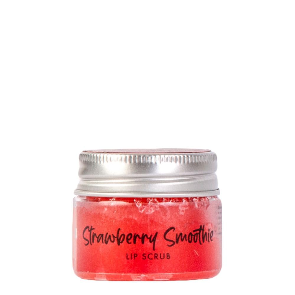 Joviality Strawberry Smoothie Lip Scrub – 100% Natural Exfoliating Lip Treatment with Vitamin E and Argan Oil, Moisturizes and Softens Dry, Chapped Lips, 30g