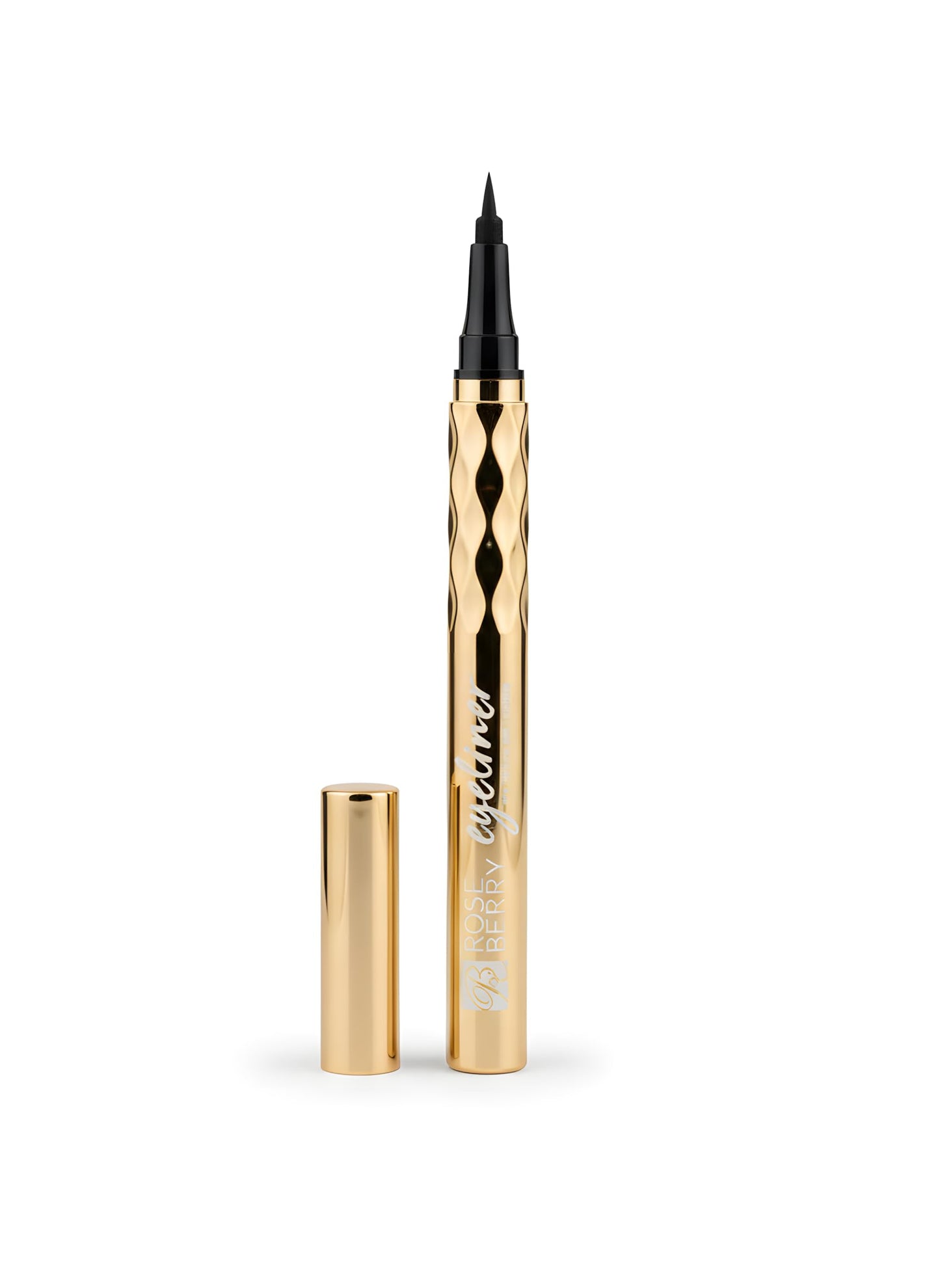 Rose Berry Eyeliner Thick Black, Single Stroke Super Glide Liquid Eyeliner, 1g