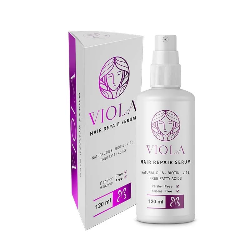 VIOLA Hair Repair Serum, Natural Oils with Biotin and Vitamin E, Paraben Free and Silicone Free, 120ml