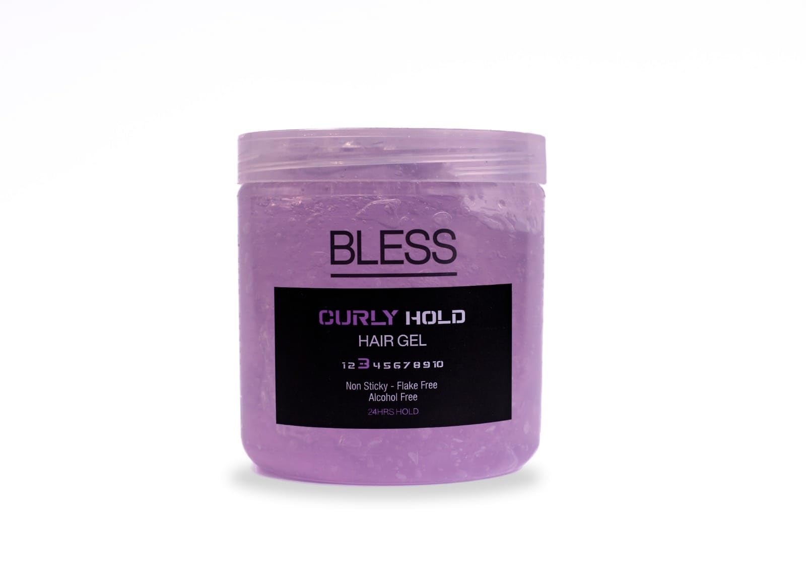 BLESS Curly Hold Hair Gel, Natural Look Styling, For All Hair Types, With Aloe Vera Extract, Panthenol Enriched, 250ml