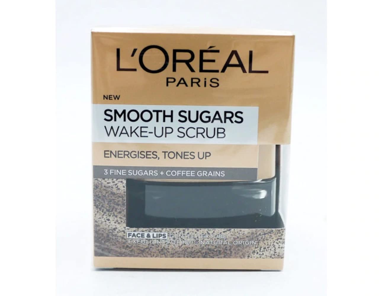 L'Oreal Smooth Sugar Wake-Up Coffee Face and Lip Scrub 50ml