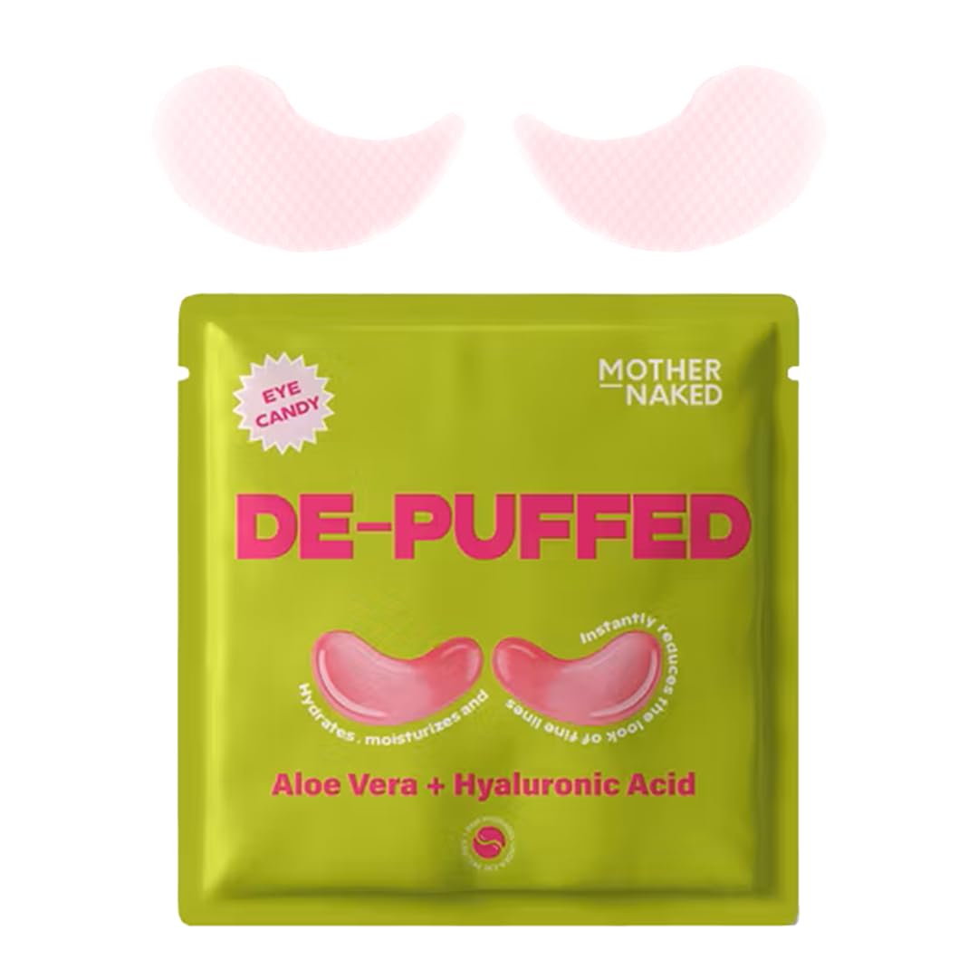 Mother Naked MotherNaked De-Puffed Undereye Patch | Aloe Vera & Niacinamide | De-Puffing Tired Eyes Hydrates Instantly Reduces The Look Of Fine Lines