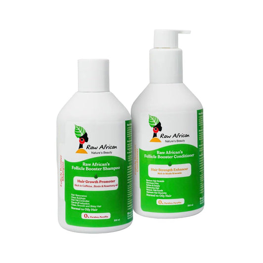 Raw African| Follicle Booster | Growth Essentials | Shampoo & Conditioner