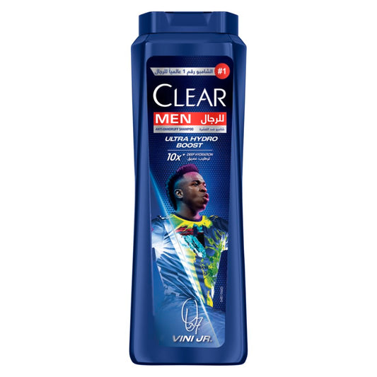 Clear Men Vini Jr. Anti-Dandruff Shampoo Deep Cleanse, 10X Deep Scalp Cleansing With Ultra Performance Formula, 600ML