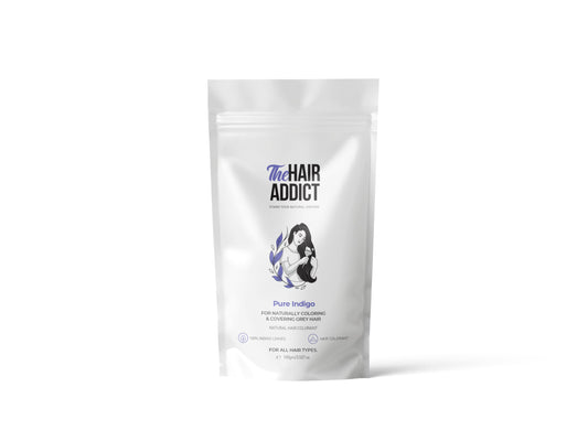 The Hair Addict Pure Indigo 100gm - Nourishing & natural hair colorant | Darkens hair color and covers grey hairs