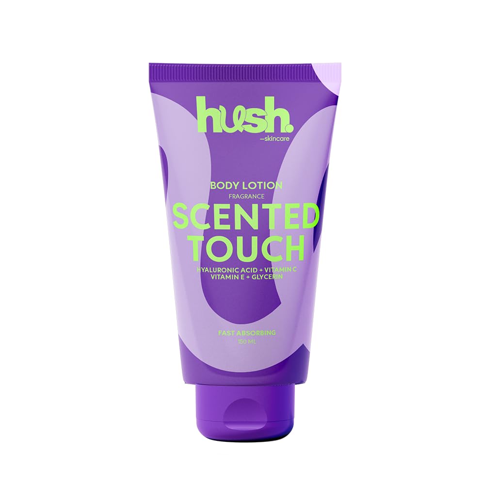 Hush Skincare Scented Touch Body Lotion – Scent: Floral Fruity – with Hyaluronic Acid, Vitamins C+E, and Glycerin, 150 ml