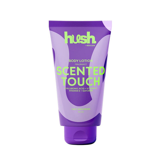 Hush Skincare Scented Touch Body Lotion – Scent: Floral Fruity – with Hyaluronic Acid, Vitamins C+E, and Glycerin, 150 ml