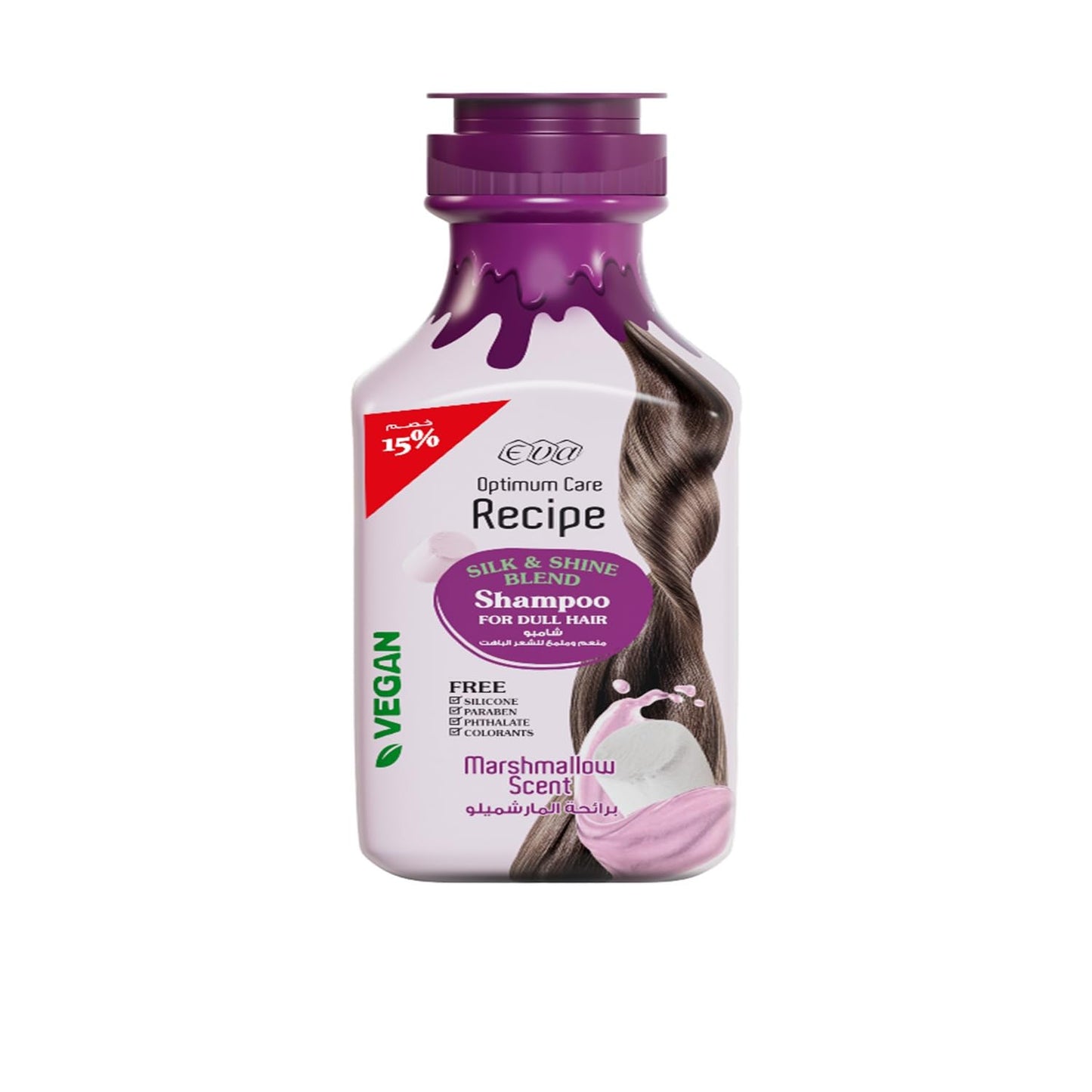 Eva Optimum Care Recipe Silk & Shine Blend Shampoo Marshmallow Scent 350 Ml