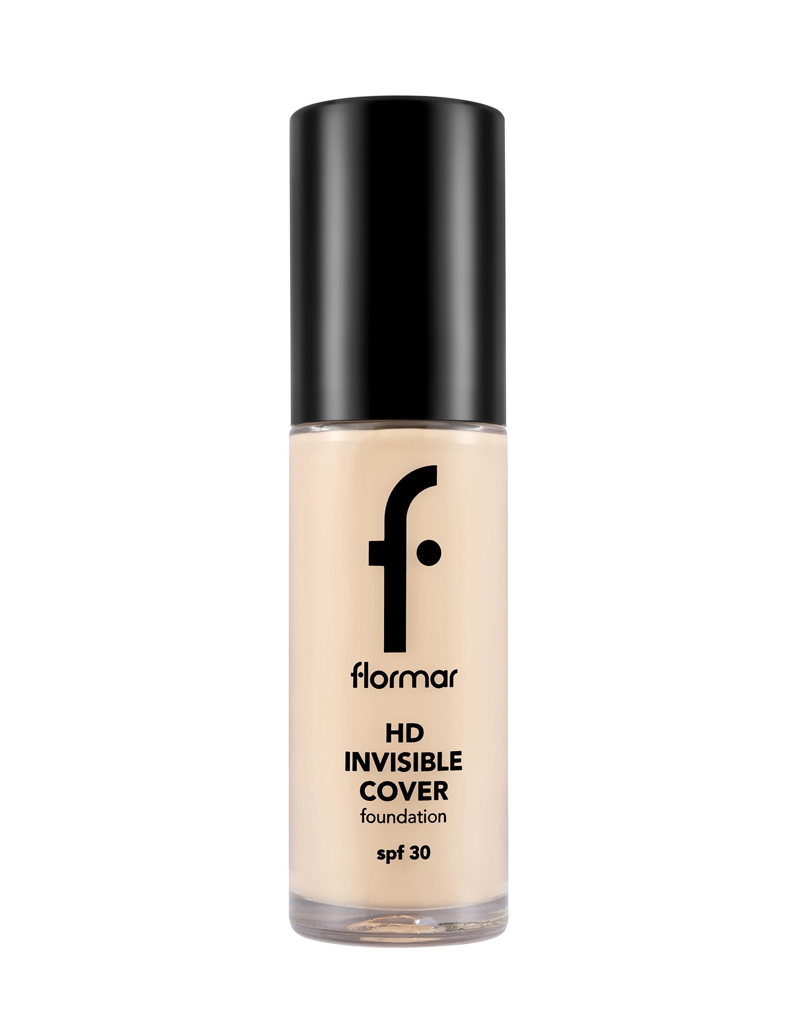 Flormar HD Invisible Cover Foundation – 20 Porcelain – Lightweight Foundation, Natural Luminous Finish, Medium Coverage Look, SPF 30