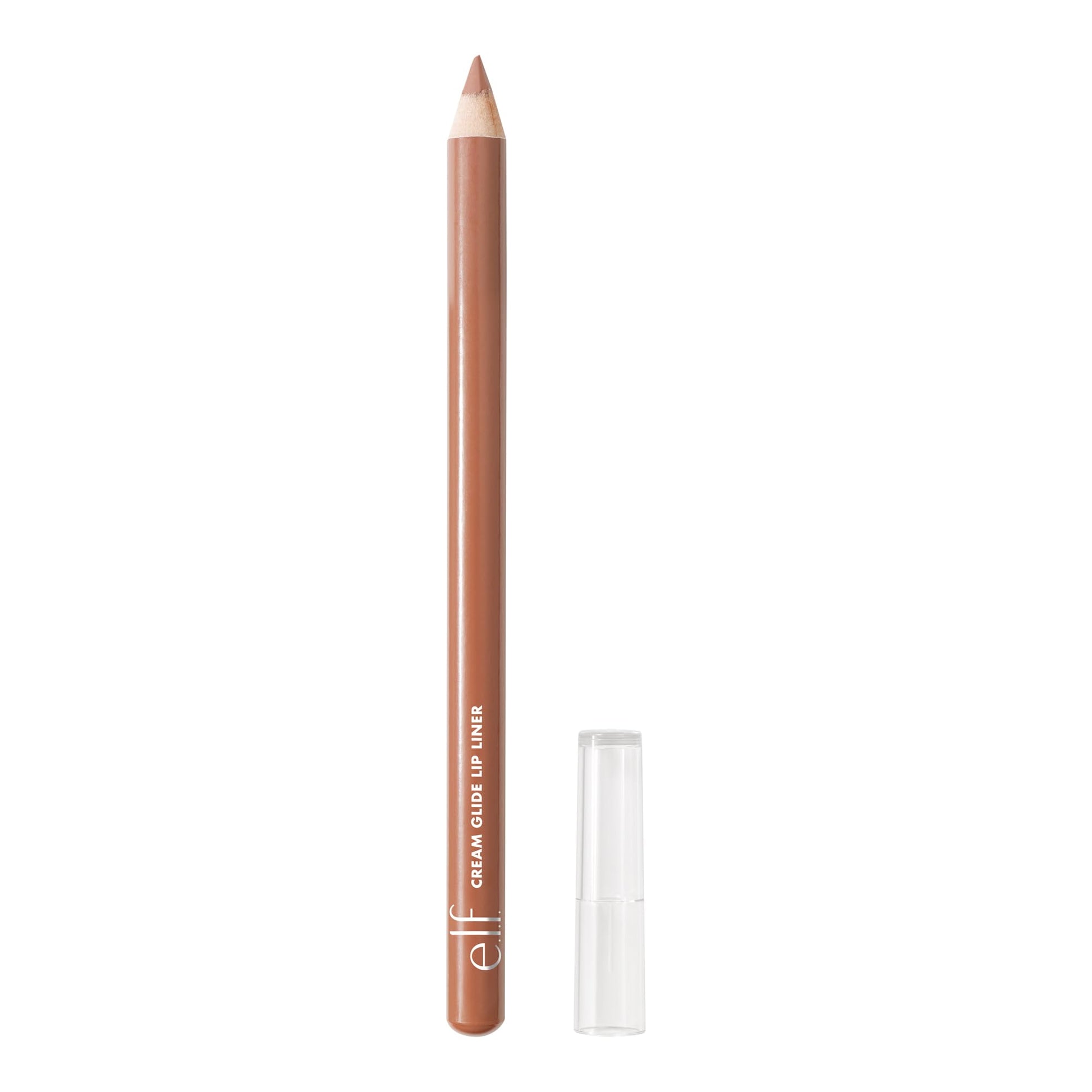 e.l.f. Cream Glide Lip Liner, Shape & Sculpt Lips, High-Pigment Pencil, Semi-Matte Finish, Vegan & Cruelty-Free, Truth or Bare