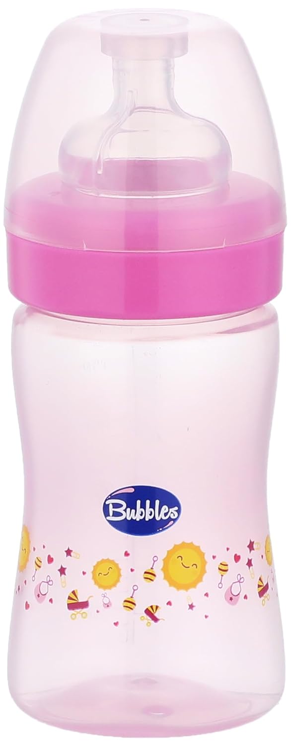 Bubbles classic feeding bottle rose 180ml