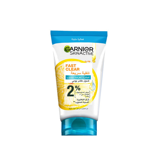 Garnier Skinactive Fast Clear 3-in-1 Face Wash, For Acne Prone Skin, with Salicylic Acid and Vitamin C, 50ml