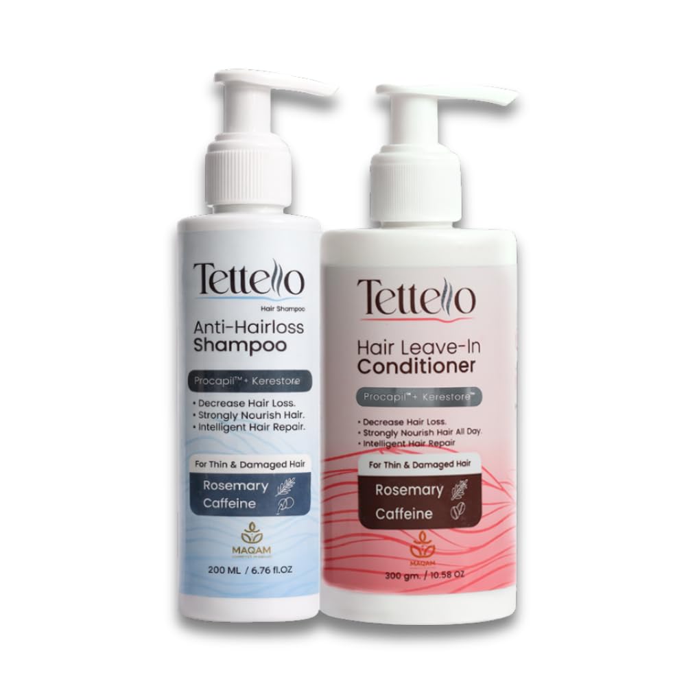 Tettello Daily Hair Care Routine Tettello Anti-Hairloss Shampoo and Leave-In Conditioner Set