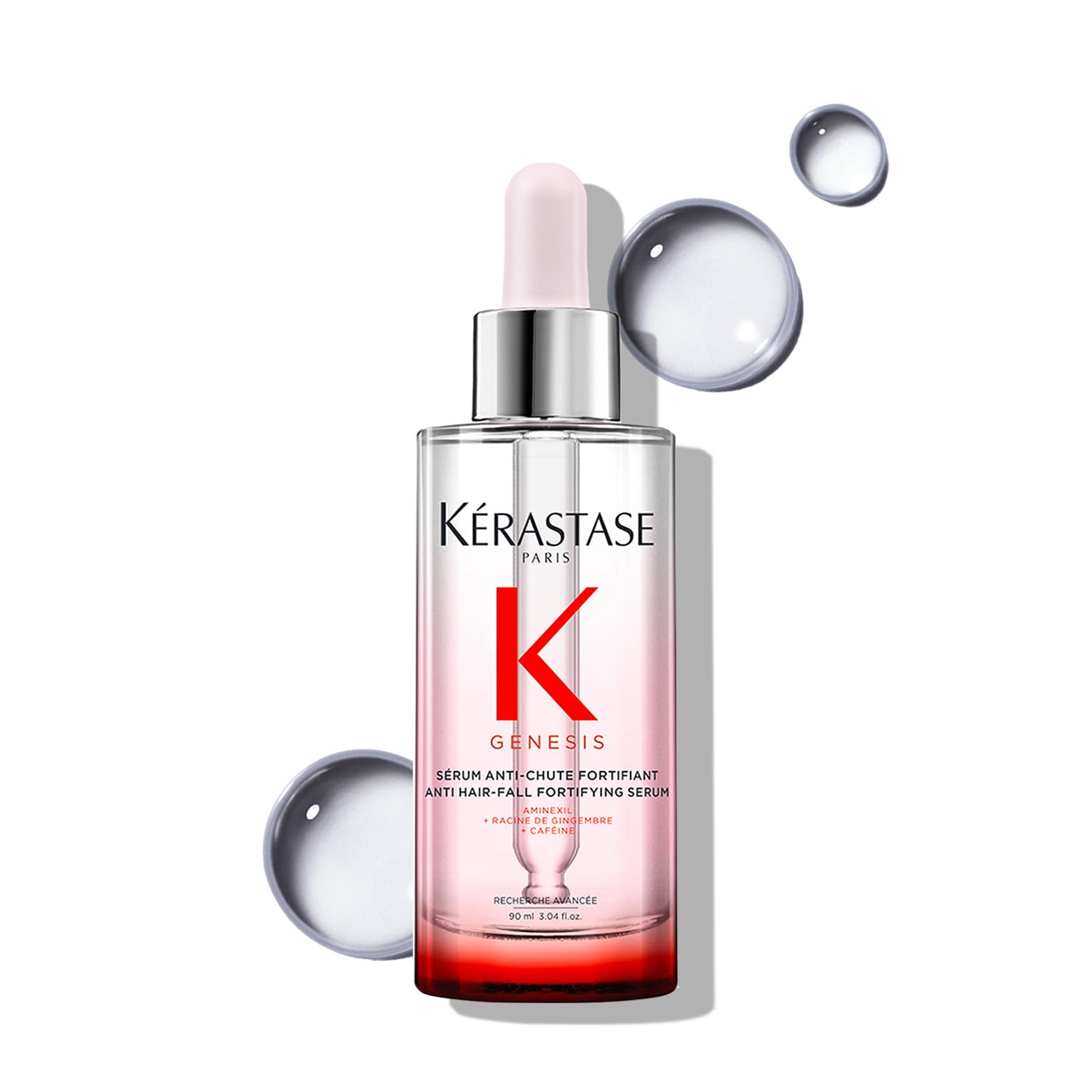 KÉRASTASE Genesis Hair Serum, Nourishing & Fortifying Leave-In Conditioner, For Weakened Hair, With Ginger Root & Edelweiss Flower, Sérum Anti-Chute Fortifiant, 90ml