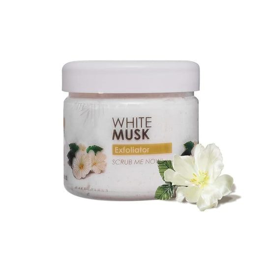 RAW AFRICAN | White Musk Exfoliator | 200 gm | Organic Body Scrub | Moisturizing and Exfoliating | Musk Scent | Vegan | 100% Natural Essential Oils