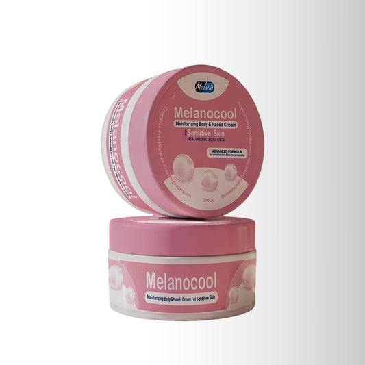 Melano Pharma Melanocol Moisturizing Hand & Body Cream for Sensitive Skin, Hyaluronic Acid & CICA, 200ml