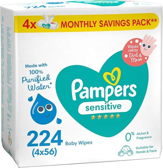 Pampers Sensitive Protect, 224 Wipes