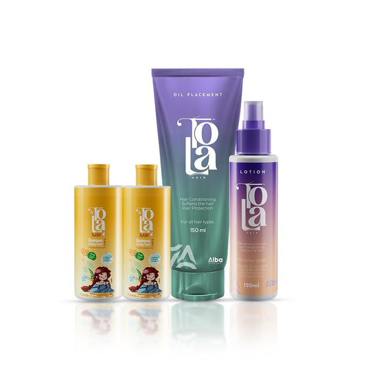 Alba Pharma Alba Tola Hair Lotion 120Ml + Tola Hair Shampoo 250Ml + 2 Tola Hair Oil Replacement 25Ml