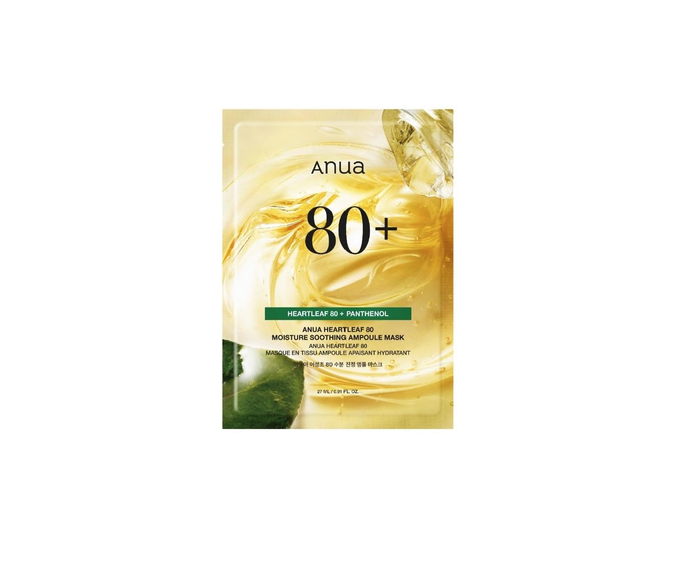 Anua Heartleaf 80 Moisture Soothing Ampoule Mask 1Ea 27 Ml