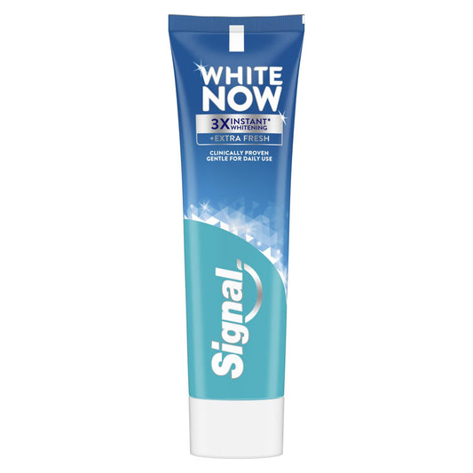 Signal White Now toothpaste, Extra Fresh, 3X instant whitening & fresh breath,75ml