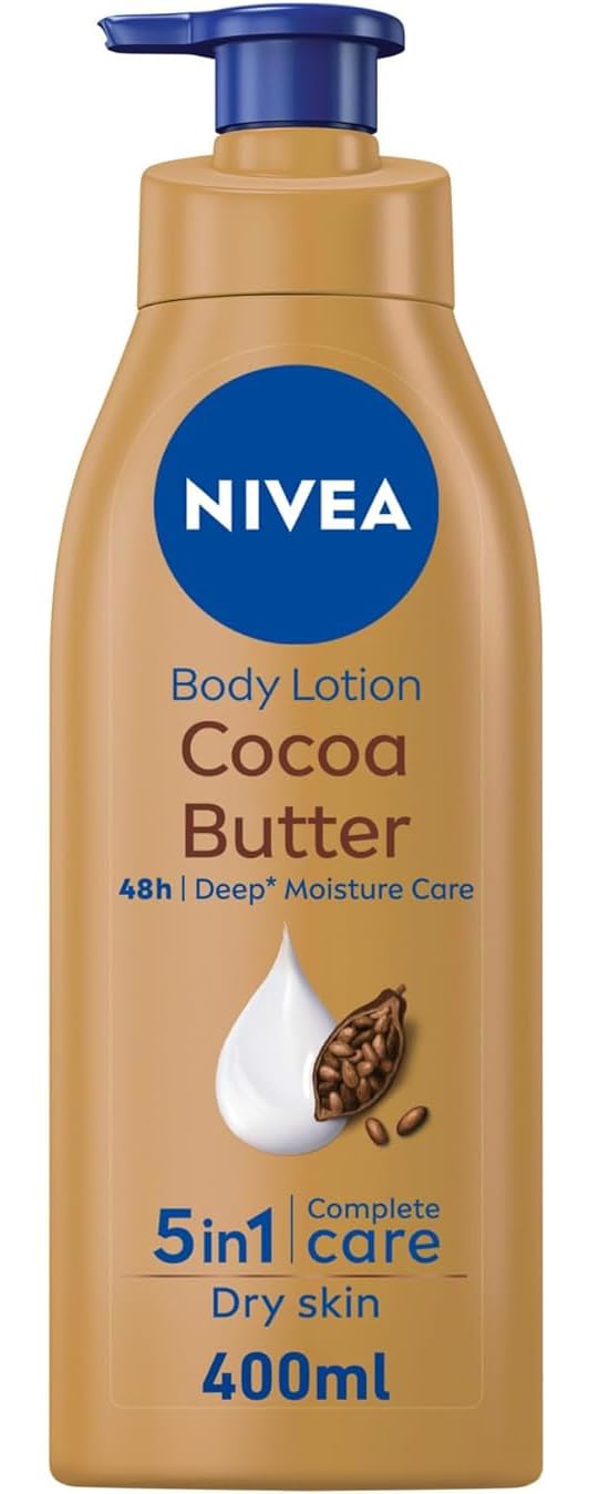 NIVEA Cocoa Butter Body Lotion, Vitamin E, Dry Skin, 400ml