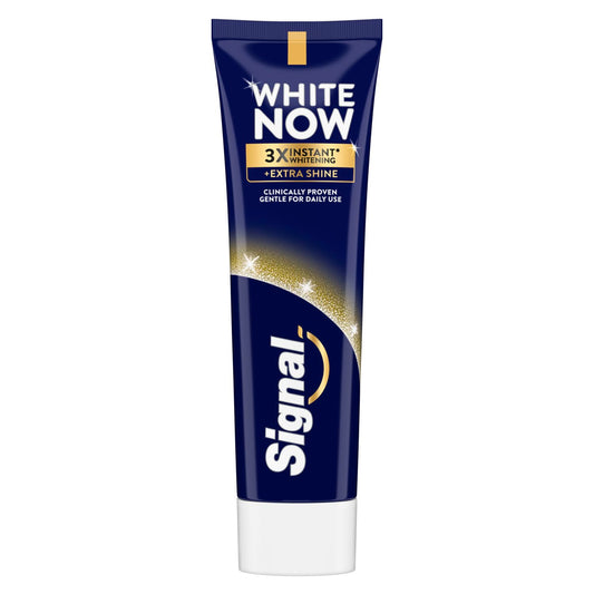 Signal White Now toothpaste, Extra Shine,3X instant whitening & extra shiny teeth,75ml