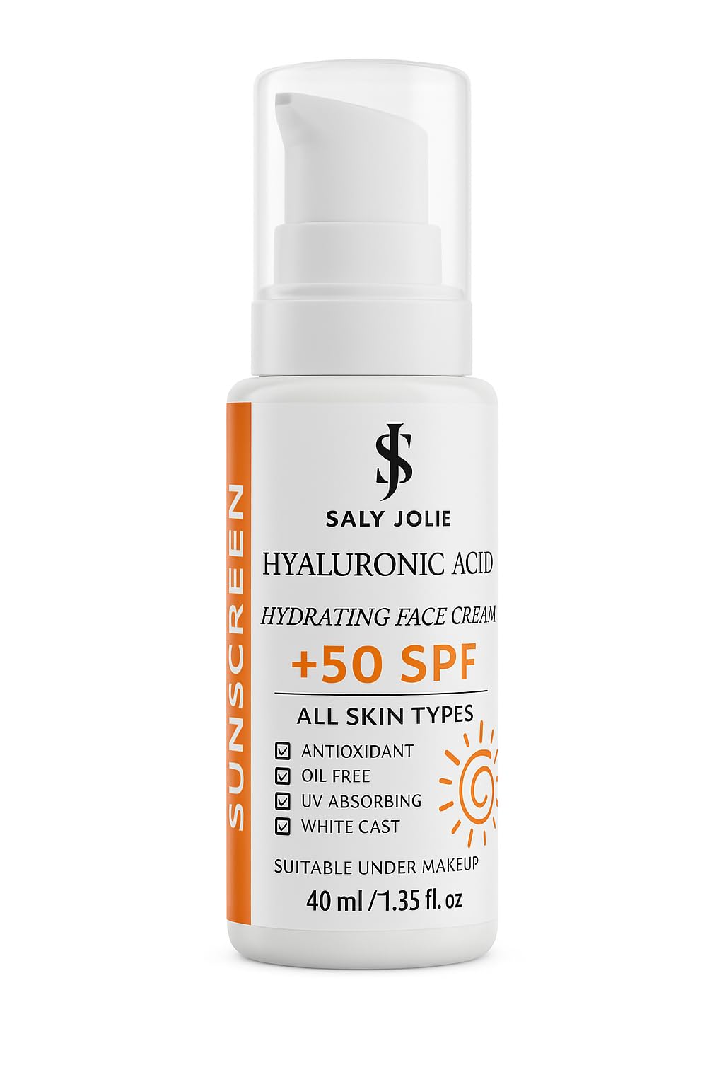 Saly Jolie Sunscreen 50 SPF + Hyaluronic Acid