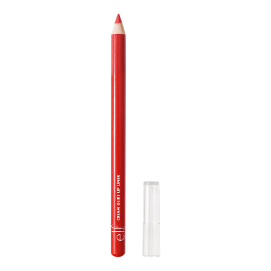 e.l.f. Cream Glide Lip Liner, Shape & Sculpt Lips, High-Pigment Pencil, Semi-Matte Finish, Vegan & Cruelty-Free, Red Receipt
