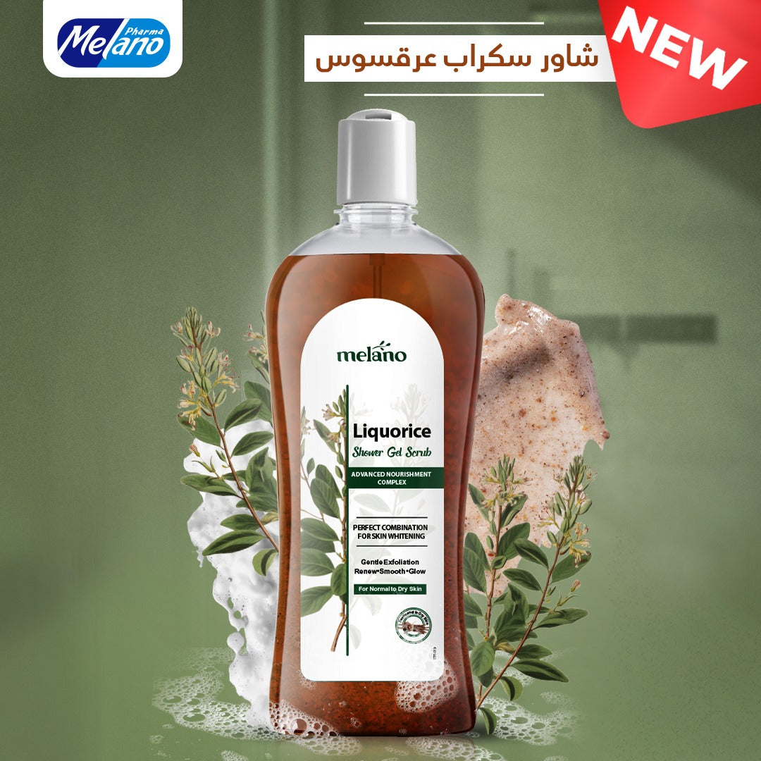 Melano Shower gel Scrub with liquorice extract