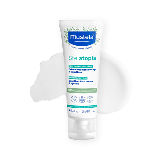 Mustela Baby, Stelatopia Emollient Face Cream, 1.35 fl oz (40 ml)