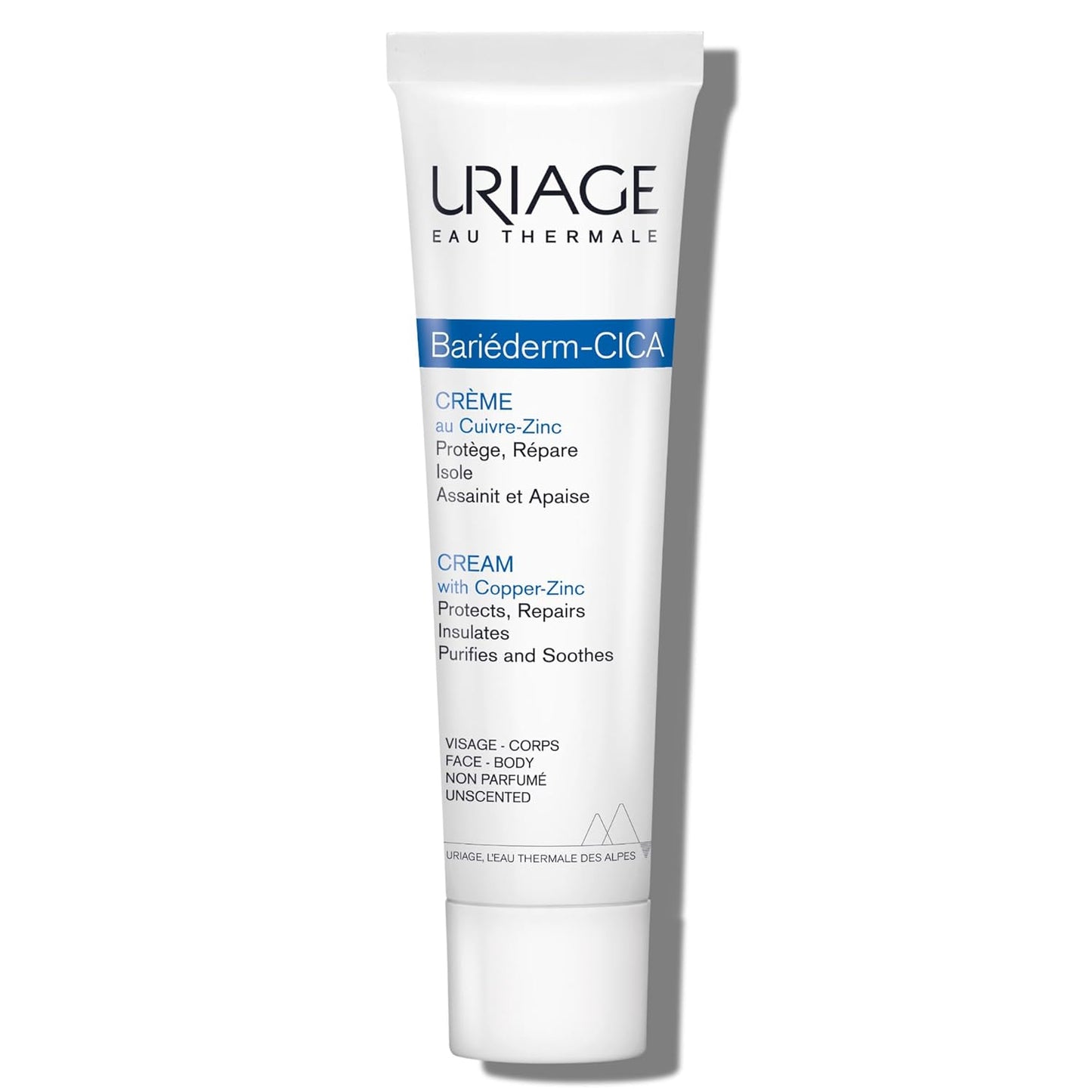 Uriage BARIEDERM-CICA Multi-purpose (minors cuts, burns) dermatological healing cream for damaged skin with COPPER-ZINC & D-PANTHENOL I Enhances skin repair. For the whole family I Fragrance-Free