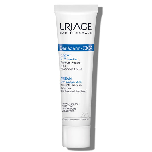 Uriage BARIEDERM-CICA Multi-purpose (minors cuts, burns) dermatological healing cream for damaged skin with COPPER-ZINC & D-PANTHENOL I Enhances skin repair. For the whole family I Fragrance-Free