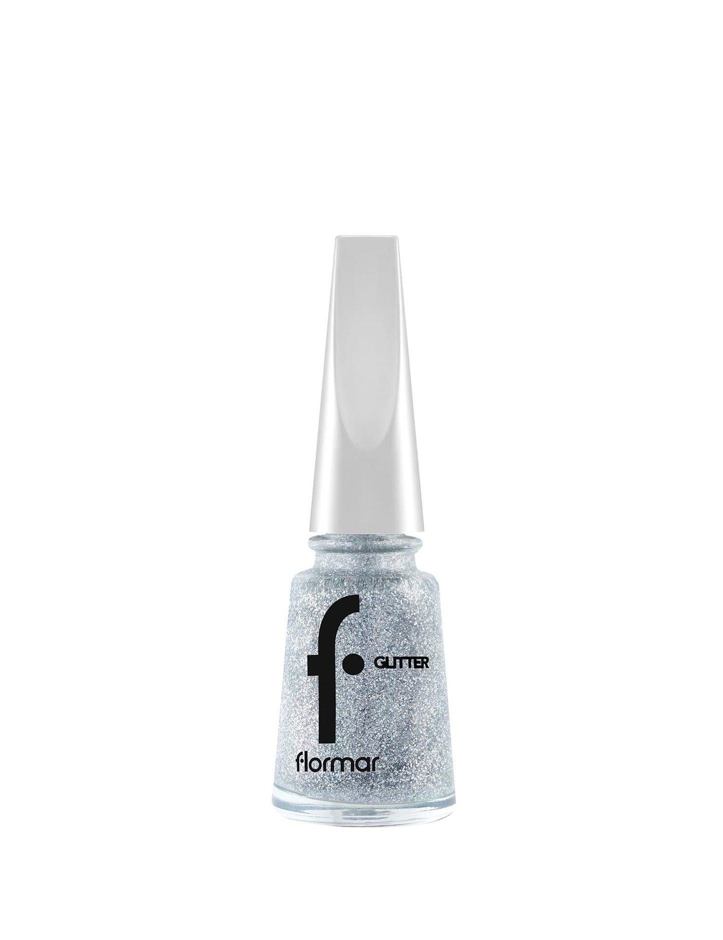 Flormar Glitter Nail Enamel 11 ml, 38 Holographic Silver