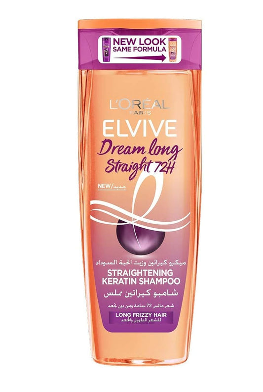 L’Oréal Paris Elvive Straightening Keratin Shampoo for Long and Frizzy Hair - 400 ml