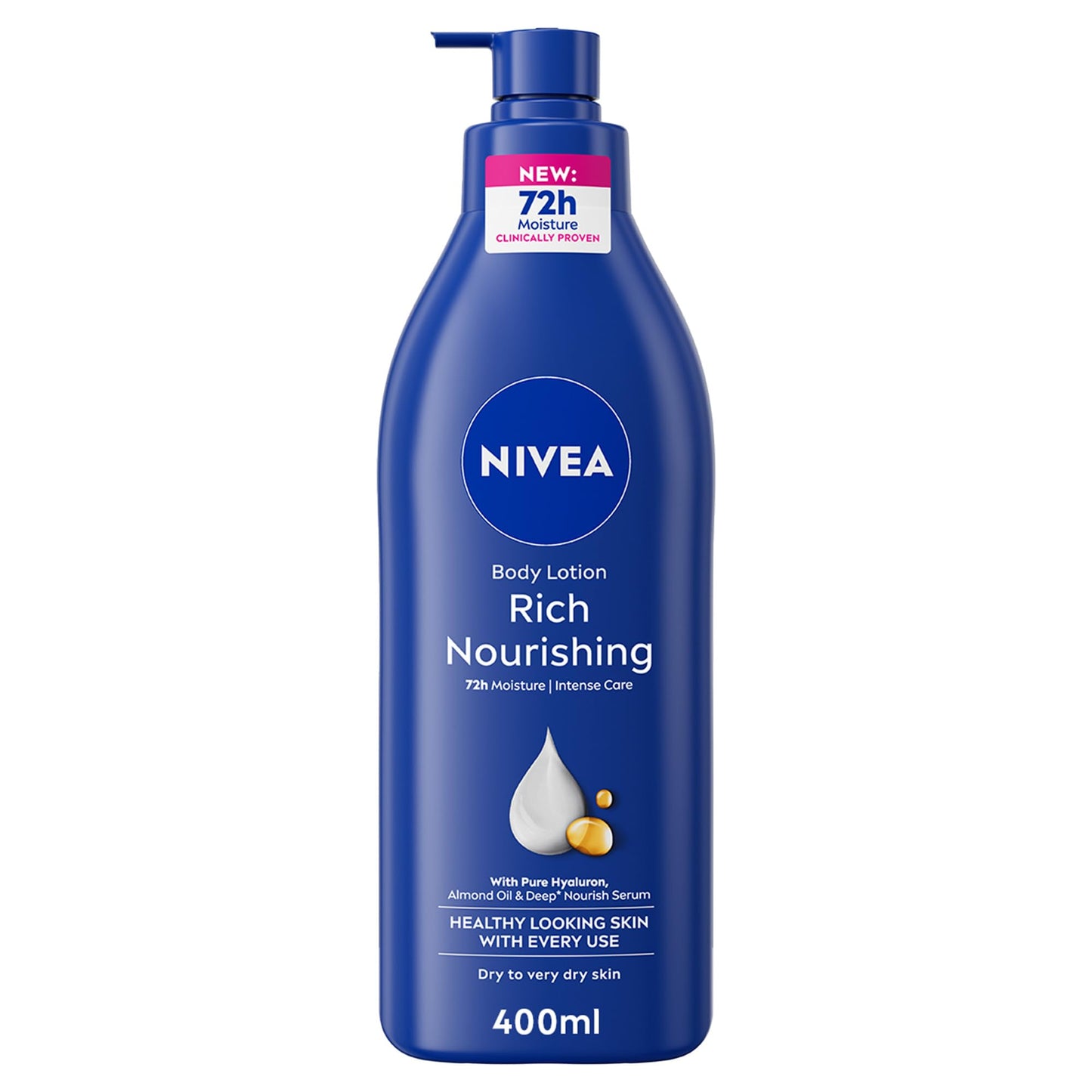 NIVEA Body Lotion Extra Dry Skin, Nourishing Almond Oil & Vitamin E, 400ml