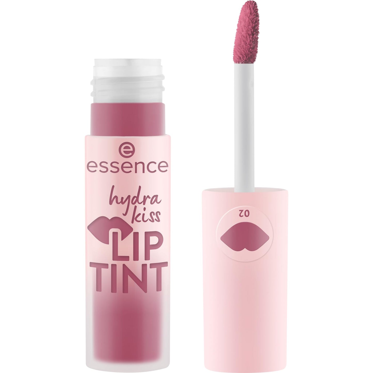 essence hydra kiss lip ink lipstick, no. 02, red, long-lasting, colouring effect, natural, shiny, vegan, no parabens, no microplastic particles, nanoparticles free, pack of 1 (4 ml)