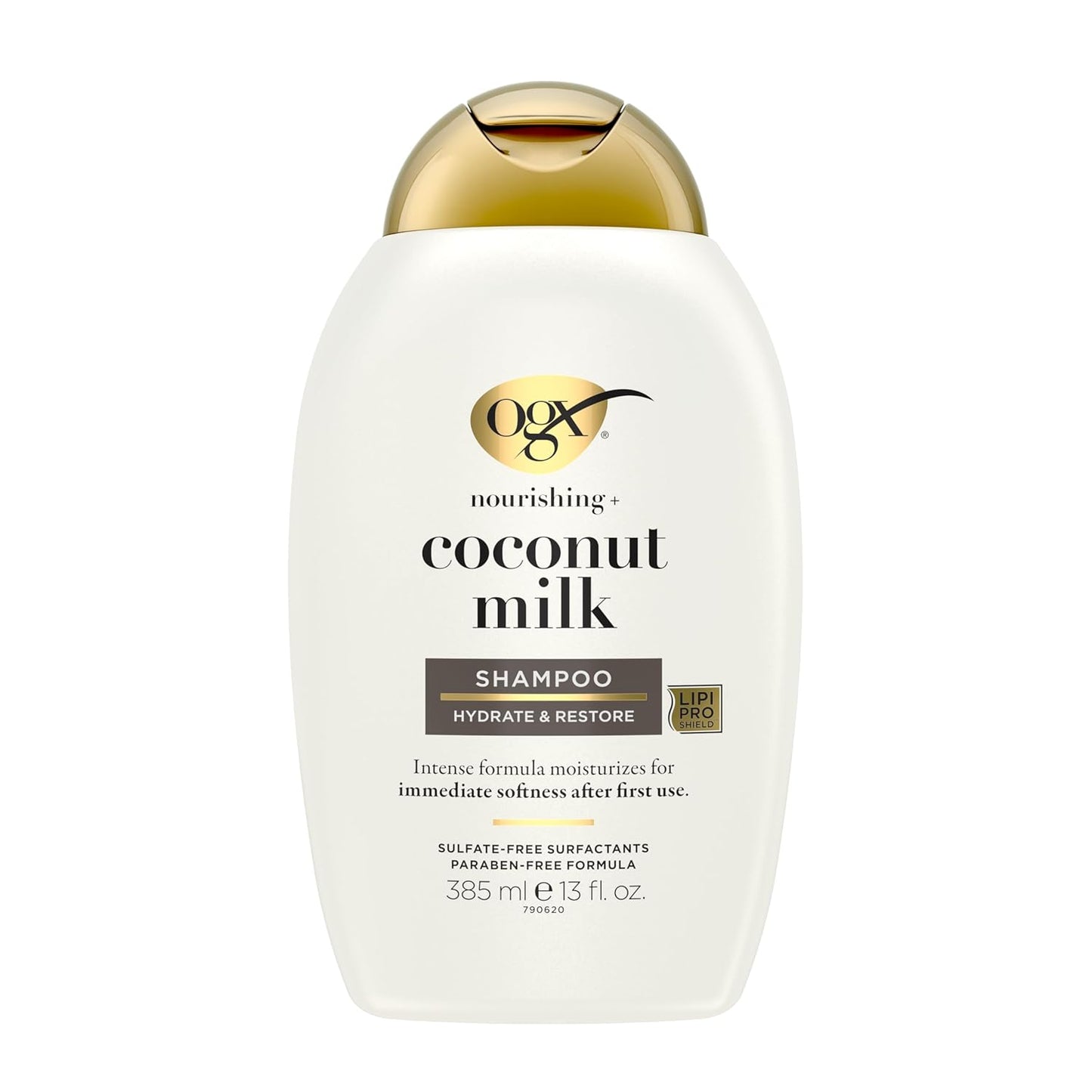 OGX Shampoo, Nourishing+ Coconut Milk, New Gentle and PH Balanced Formula, 385ml