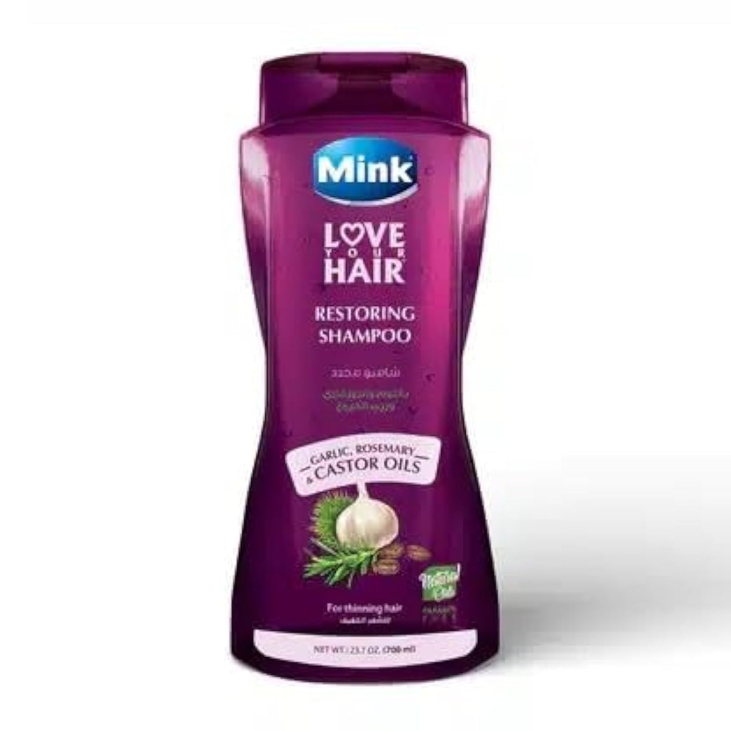 Mink shampoo with garlic, rosemary and castor oil 700 ml