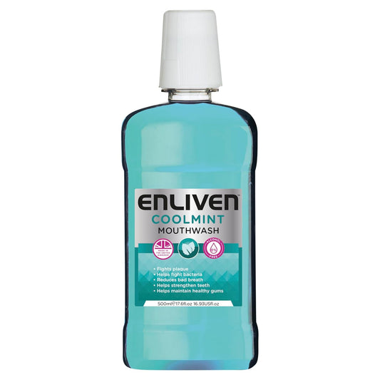 Enliven Hair & Personal Care - Cool Mint Mouthwash Blue 500ml - N24361084A - 1 Piece