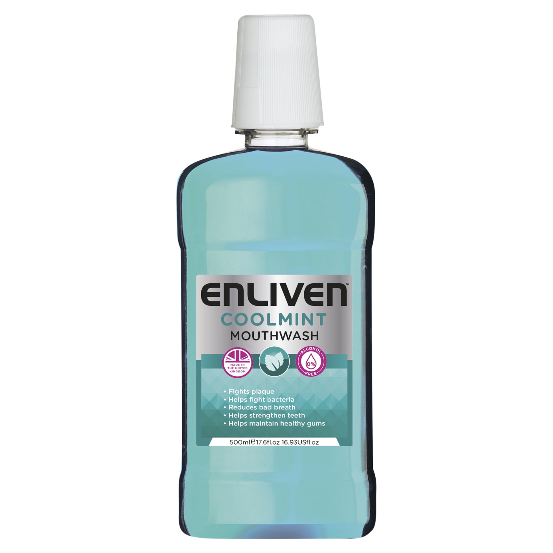 Enliven Hair & Personal Care - Cool Mint Mouthwash Blue 500ml - N24361084A - 1 Piece