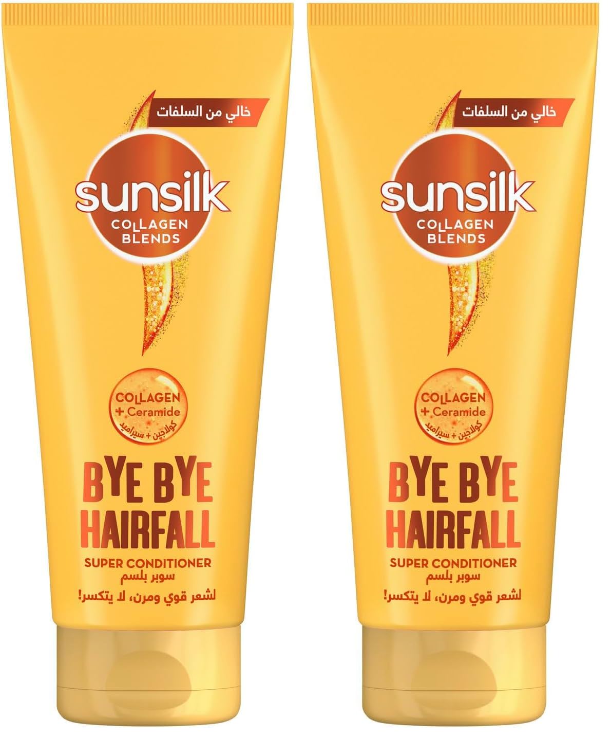 Sunsilk Collagen Blends sulfate free Super Conditioner, Bye Bye Hair Fall with Collagen & Ceramide, for 10X stronger & flexible Hair, 170ml (Pack of 2)