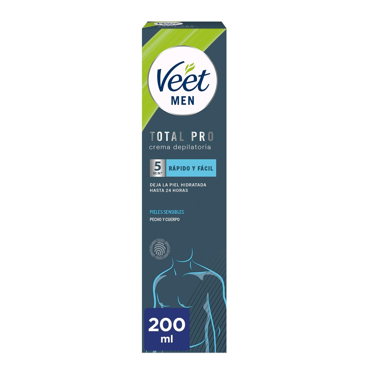 Veet Men Male Hair Removal Cream for Chest, Back Arms and Legs, Sensitive Skin, 200 ml