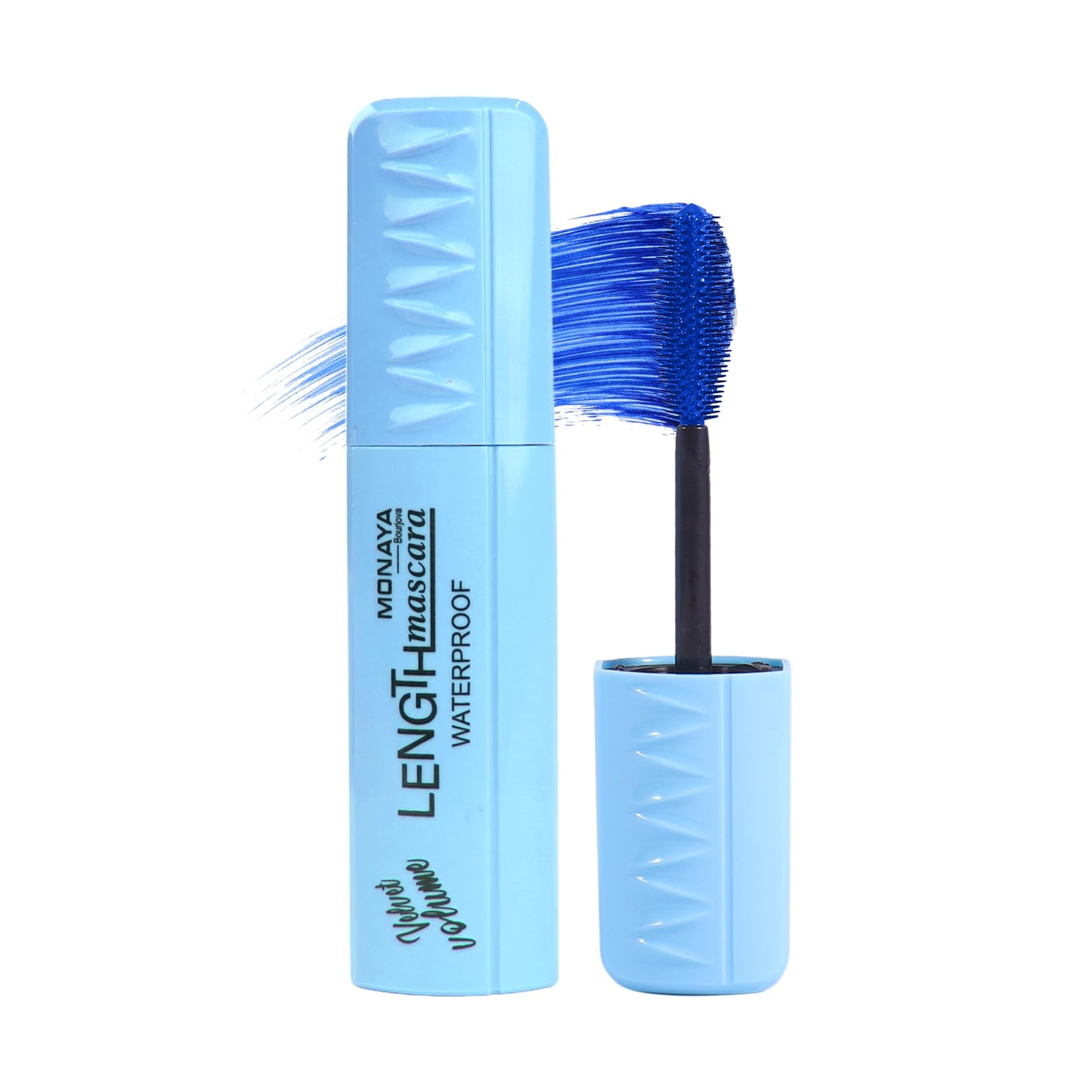 Monaya M013 Waterproof Length Mascara – Blue Color, Velvet Volume, Lash-Lengthening Formula, Smudge-Proof & Long-Lasting, Vegan & Cruelty-Free