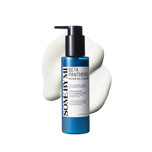 SOME BY MI Beta-Panthenol Gel Cleanser - 4.05Oz, 120ml - Rebuilding Skin Barrier with Beta-Sitosterol and D-Panthenol for Damaged Skin - Mild Daily Cleanser and Ph Balance - Facial Skin Care