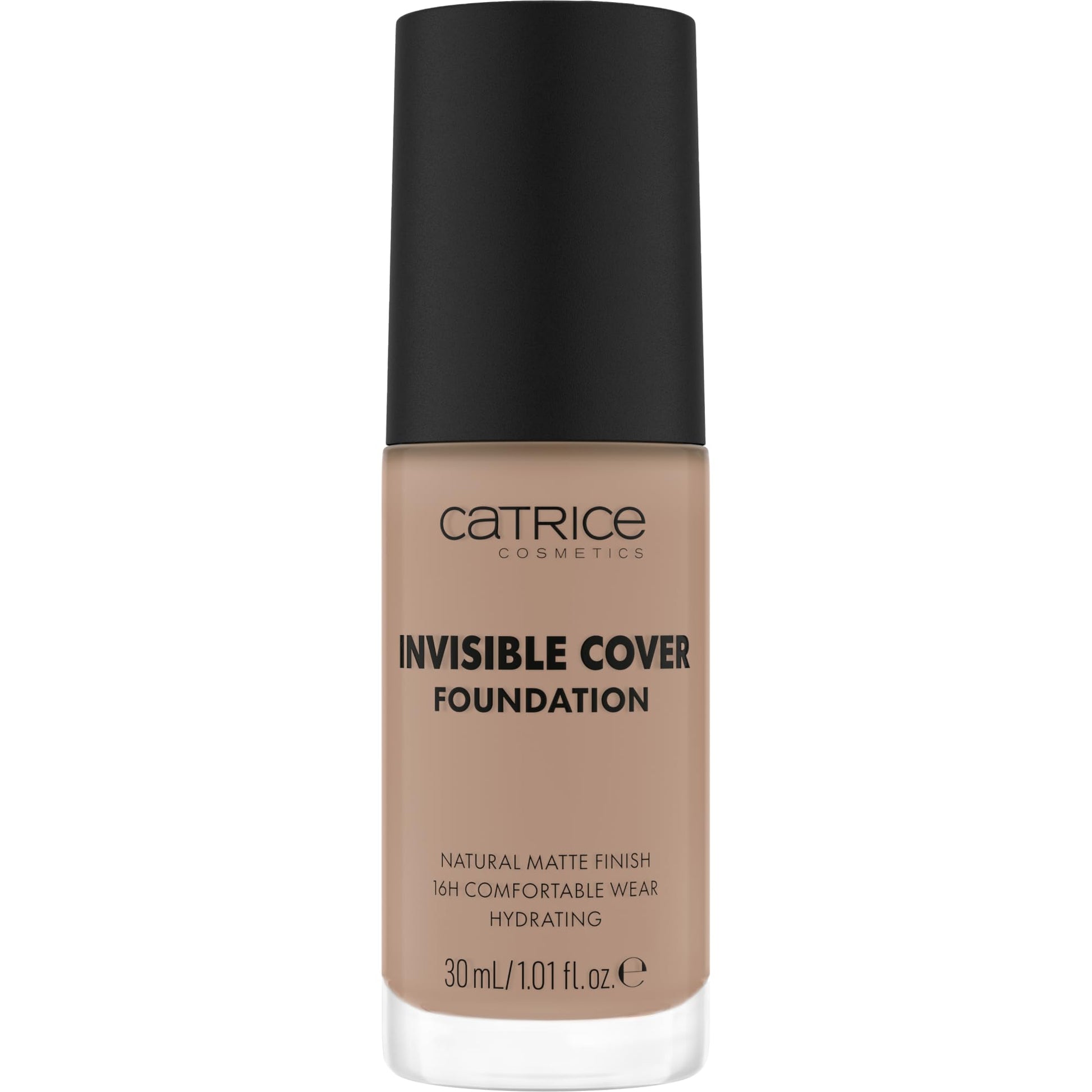 Catrice Invisible Cover Foundation, No. 030N, Nude, Moisturising, Long-Lasting, Natural, for Dry Skin, Vegan, Oil-Free, Paraben-Free, No Microplastic Particles, Pack of 1 (30 ml)
