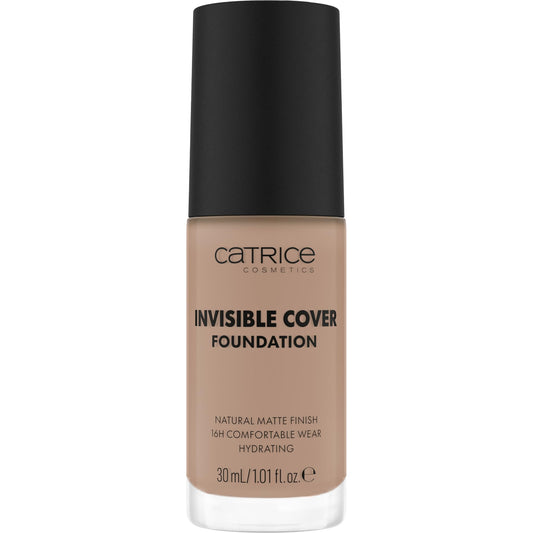 Catrice Invisible Cover Foundation, No. 030N, Nude, Moisturising, Long-Lasting, Natural, for Dry Skin, Vegan, Oil-Free, Paraben-Free, No Microplastic Particles, Pack of 1 (30 ml)