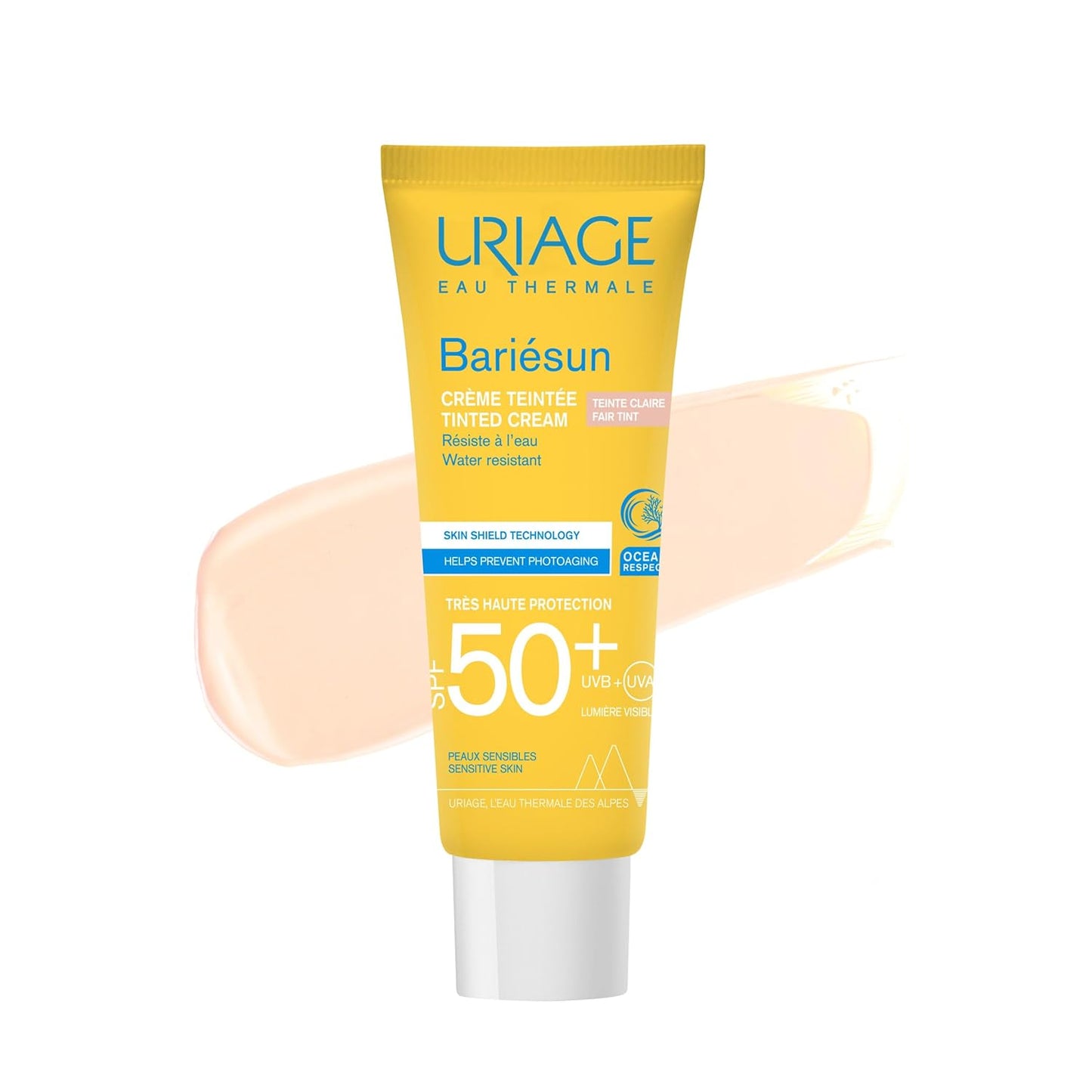 Uriage Bariésun Moisturizing Sunscreen For Face With Organic Filters & Vitamin E - Very High Protection Spf50+ -Prevents Cellular Damage & Photoaging - No White-Cast & Non-Comedogenic-Water-Resistant